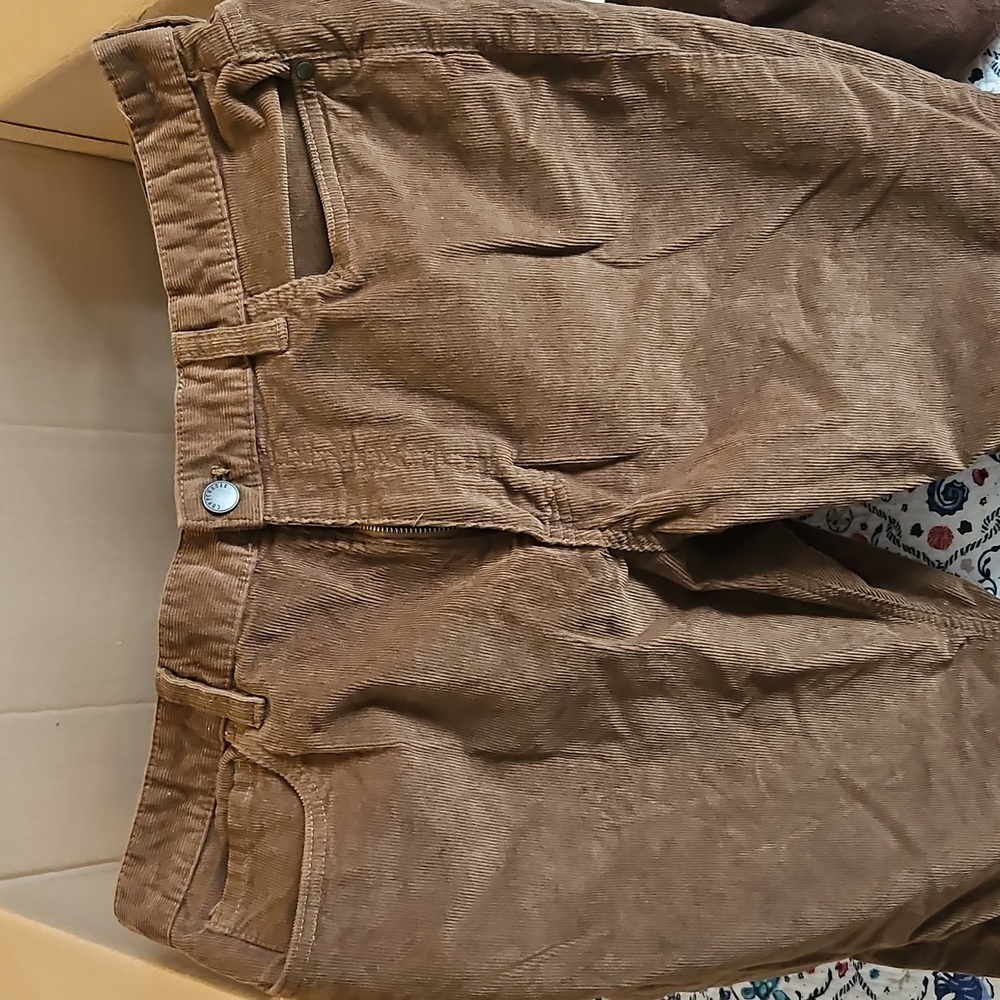 Copper & Oak Pants Mens 36 X 32 Tan Straight Leg Stretch Corduroy